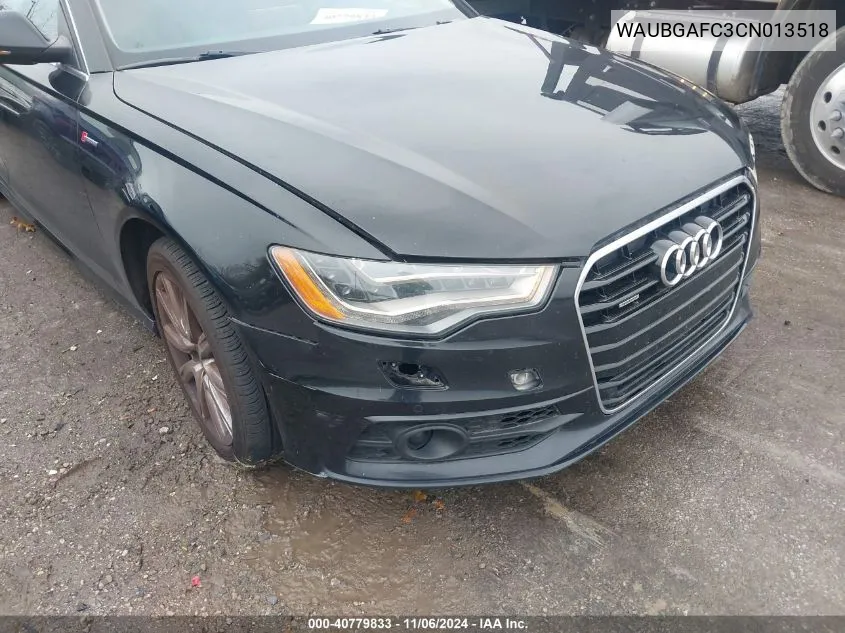 2012 Audi A6 3.0 Premium VIN: WAUBGAFC3CN013518 Lot: 40779833