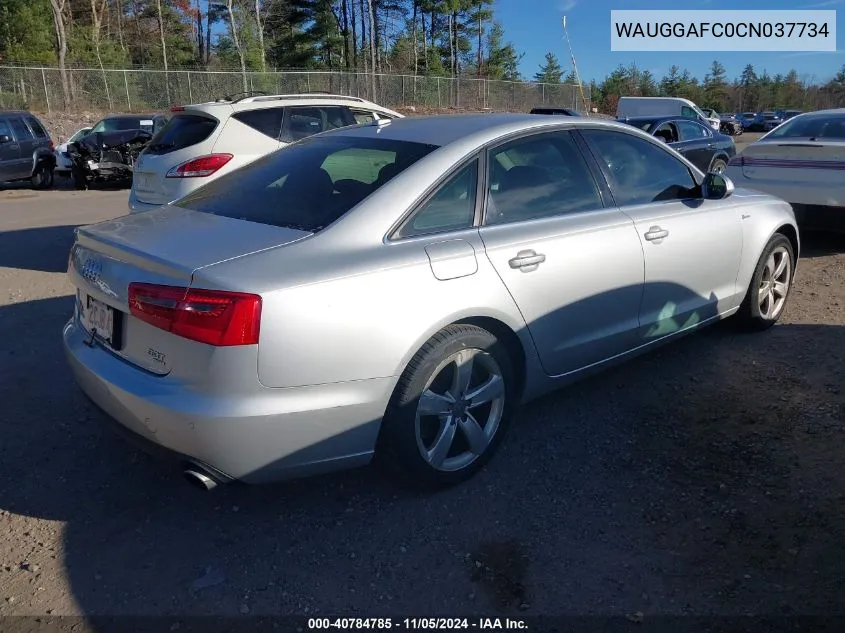 2012 Audi A6 3.0 Premium VIN: WAUGGAFC0CN037734 Lot: 40784785