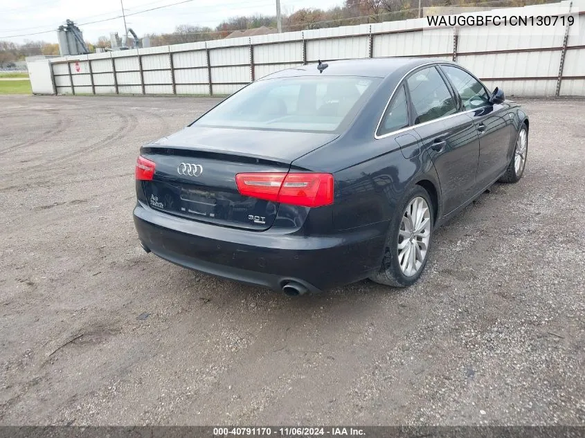 2012 Audi A6 3.0 Premium VIN: WAUGGBFC1CN130719 Lot: 40791170