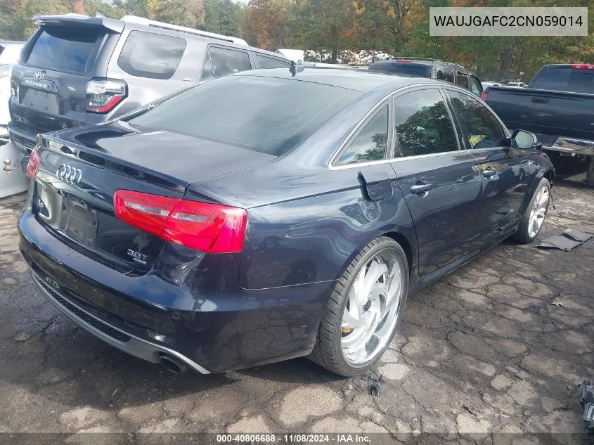 2012 Audi A6 3.0 Premium VIN: WAUJGAFC2CN059014 Lot: 40806688