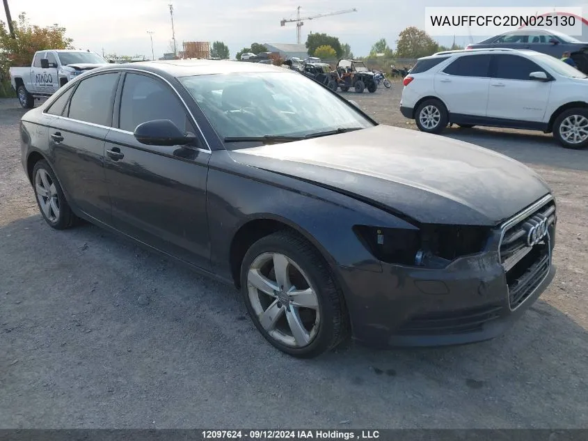 2013 Audi A6 VIN: WAUFFCFC2DN025130 Lot: 12097624