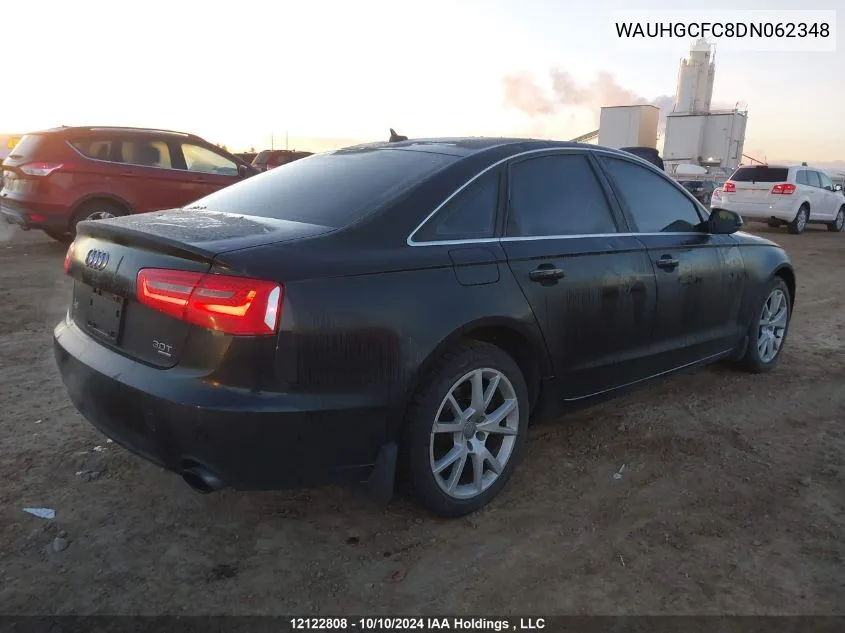 2013 Audi A6 VIN: WAUHGCFC8DN062348 Lot: 12122808