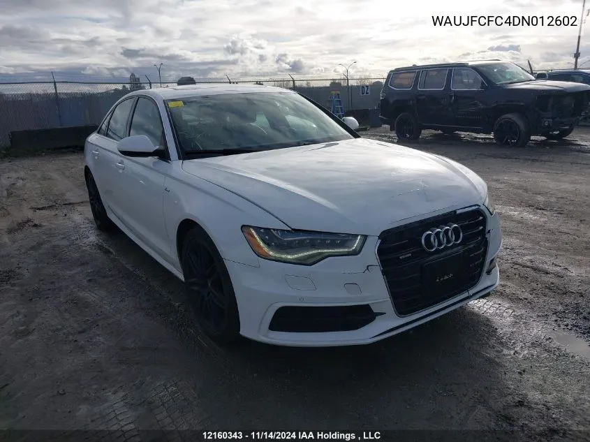 2013 Audi A6 Premium VIN: WAUJFCFC4DN012602 Lot: 12160343