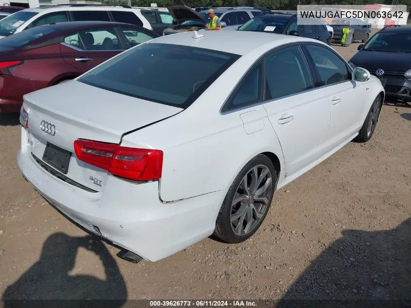 WAUJGAFC5DN063642 2013 Audi A6 3.0T Premium