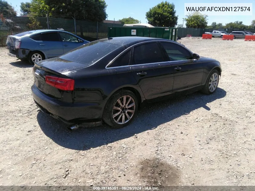 2013 Audi A6 2.0T Premium VIN: WAUGFAFCXDN127574 Lot: 39745351