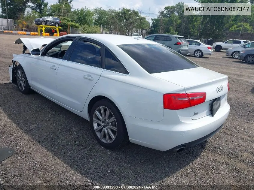 2013 Audi A6 2.0T Premium VIN: WAUGFAFC6DN087347 Lot: 39993290