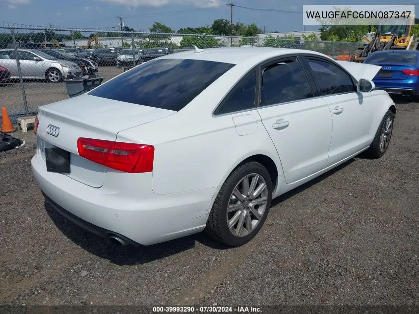 2013 Audi A6 2.0T Premium VIN: WAUGFAFC6DN087347 Lot: 39993290