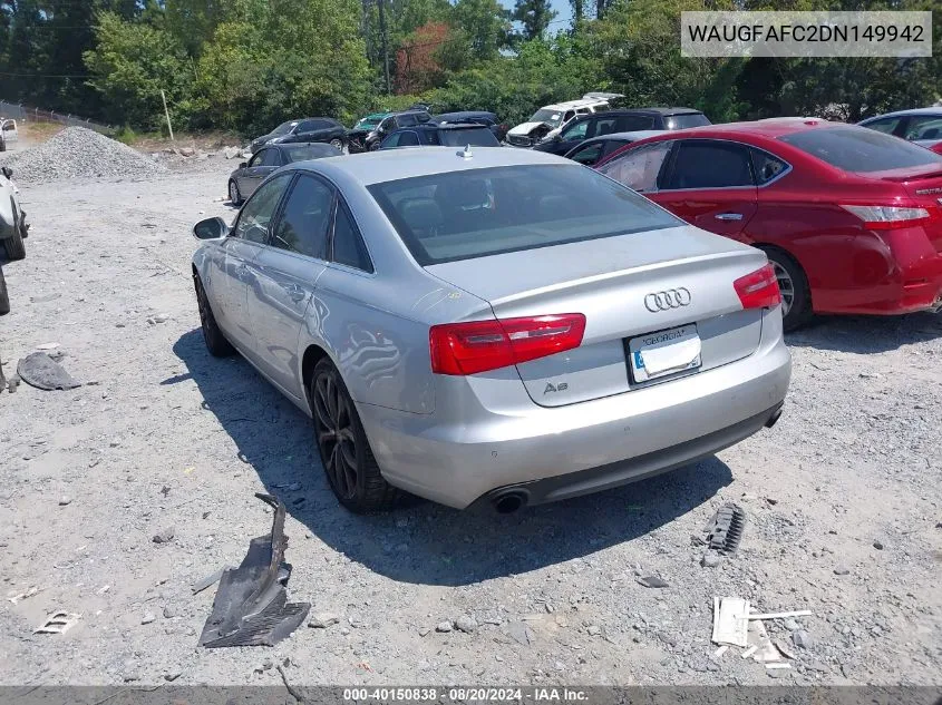 2013 Audi A6 Premium Plus VIN: WAUGFAFC2DN149942 Lot: 40150838