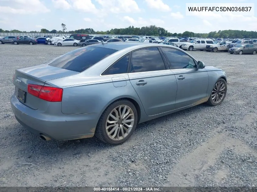 2013 Audi A6 Premium VIN: WAUFFAFC5DN036837 Lot: 40158414