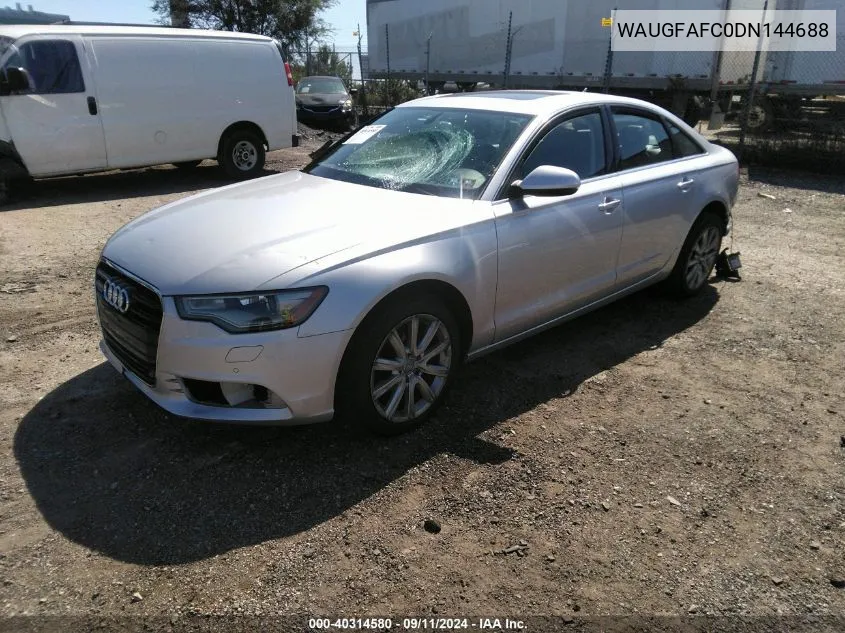 2013 Audi A6 2.0T Premium VIN: WAUGFAFC0DN144688 Lot: 40314580