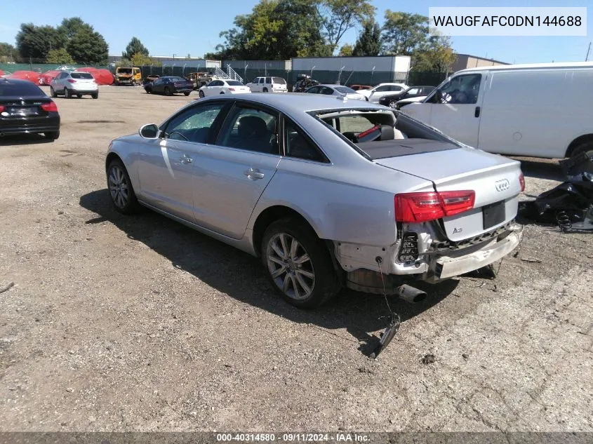 2013 Audi A6 2.0T Premium VIN: WAUGFAFC0DN144688 Lot: 40314580