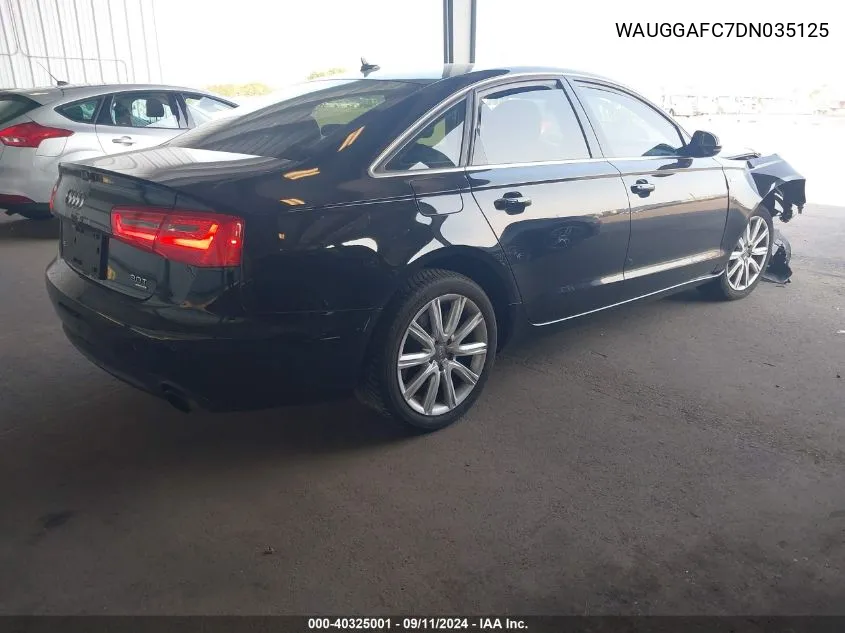 2013 Audi A6 Premium Plus VIN: WAUGGAFC7DN035125 Lot: 40325001