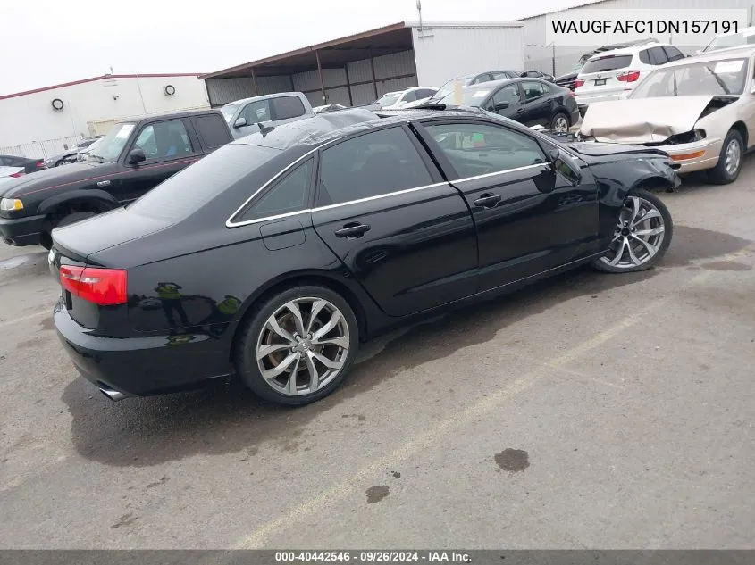 2013 Audi A6 Premium Plus VIN: WAUGFAFC1DN157191 Lot: 40442546