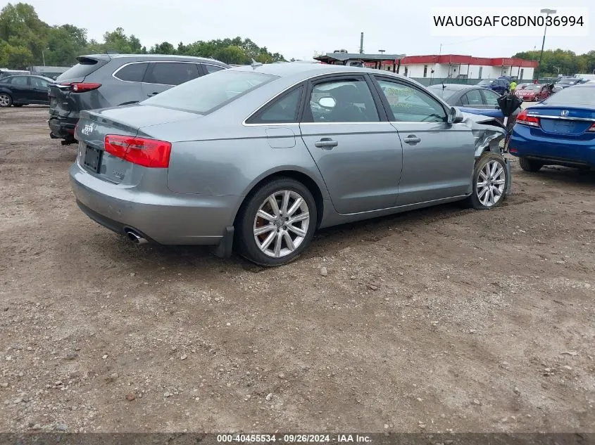 2013 Audi A6 3.0T Premium VIN: WAUGGAFC8DN036994 Lot: 40455534