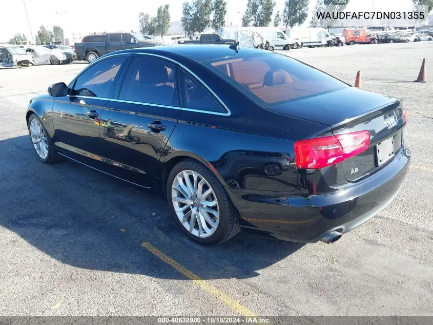 2013 Audi A6 2.0T Premium VIN: WAUDFAFC7DN031355 Lot: 40638900