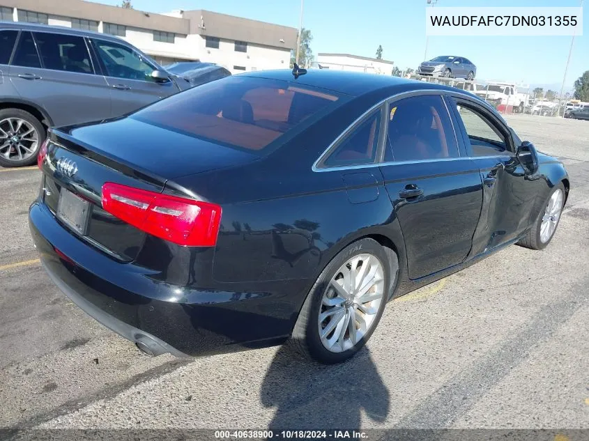 2013 Audi A6 2.0T Premium VIN: WAUDFAFC7DN031355 Lot: 40638900