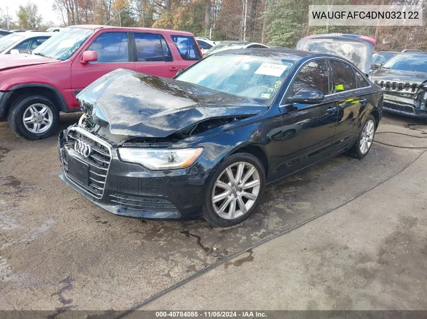 2013 Audi A6 2.0T Premium VIN: WAUGFAFC4DN032122 Lot: 40784085