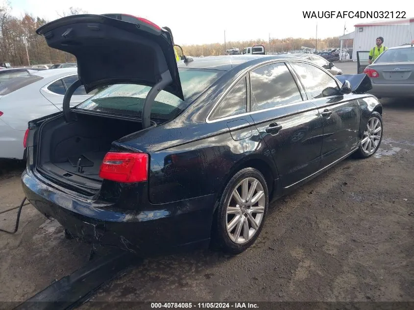 2013 Audi A6 2.0T Premium VIN: WAUGFAFC4DN032122 Lot: 40784085