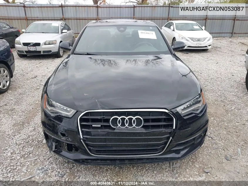 2013 Audi A6 3.0T Premium VIN: WAUHGAFCXDN053087 Lot: 40840631