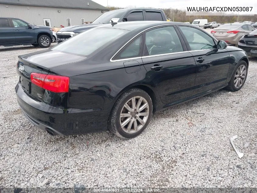 2013 Audi A6 3.0T Premium VIN: WAUHGAFCXDN053087 Lot: 40840631