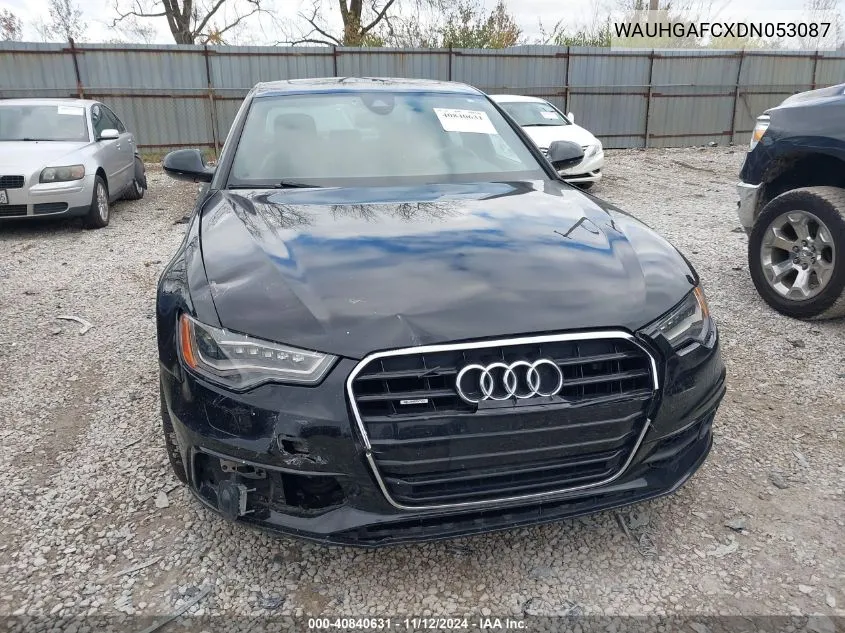 2013 Audi A6 3.0T Premium VIN: WAUHGAFCXDN053087 Lot: 40840631