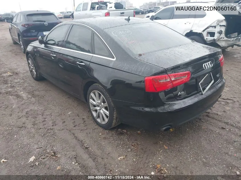 2013 Audi A6 3.0T Premium VIN: WAUGGAFC2DN060160 Lot: 40860742