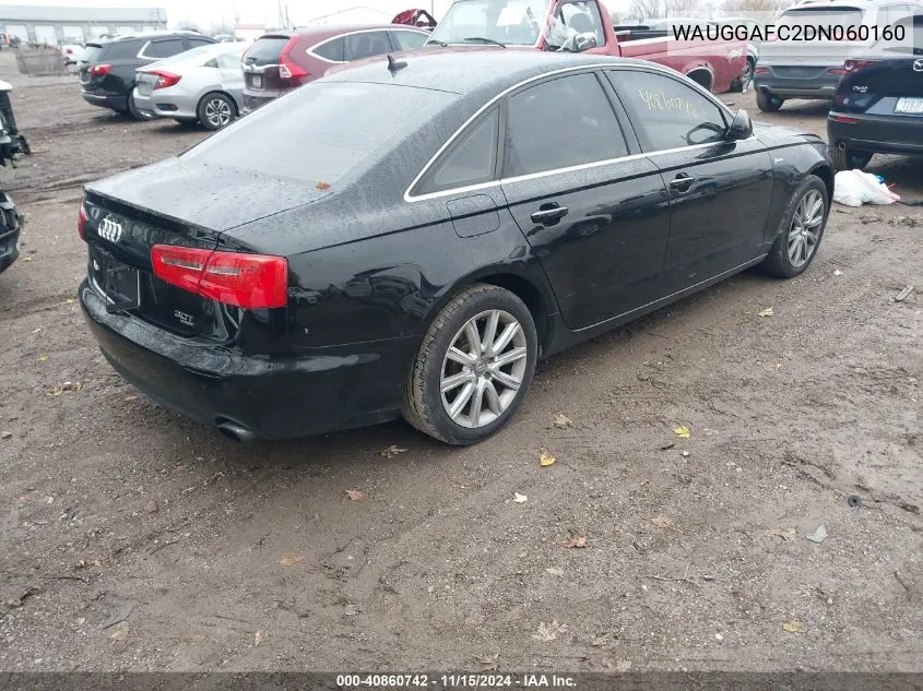 2013 Audi A6 3.0T Premium VIN: WAUGGAFC2DN060160 Lot: 40860742