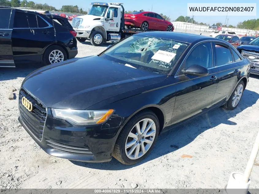 2013 Audi A6 2.0T Premium VIN: WAUDFAFC2DN082407 Lot: 40867829