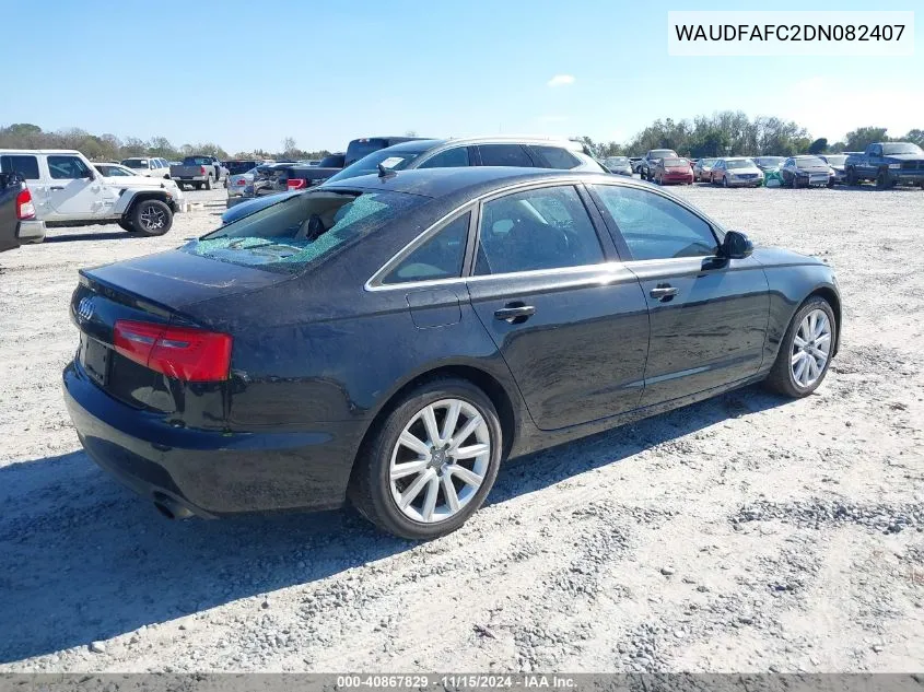 2013 Audi A6 2.0T Premium VIN: WAUDFAFC2DN082407 Lot: 40867829