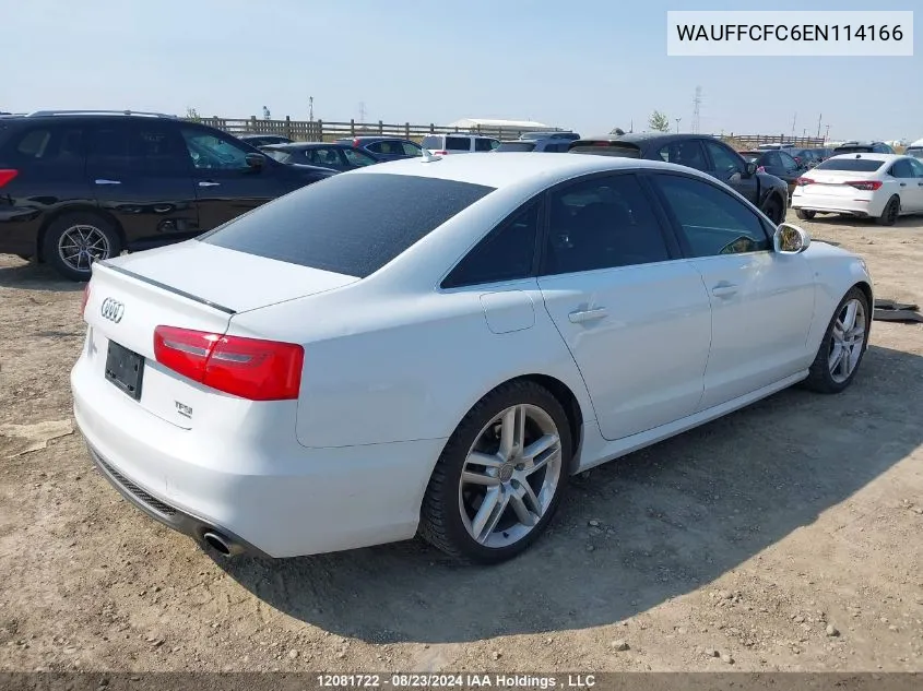 2014 Audi A6 VIN: WAUFFCFC6EN114166 Lot: 12081722