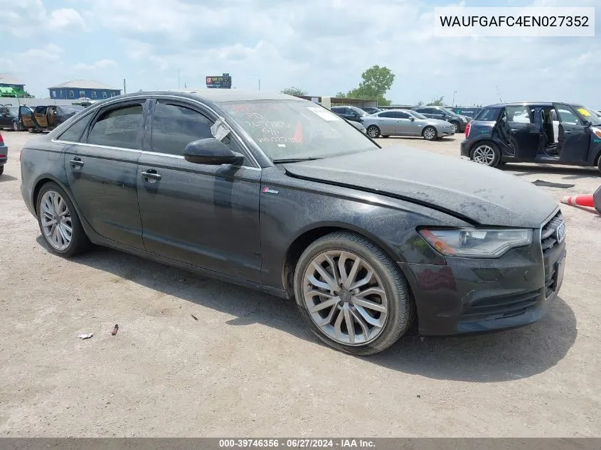 2014 Audi A6 3.0T Premium Plus VIN: WAUFGAFC4EN027352 Lot: 39746356