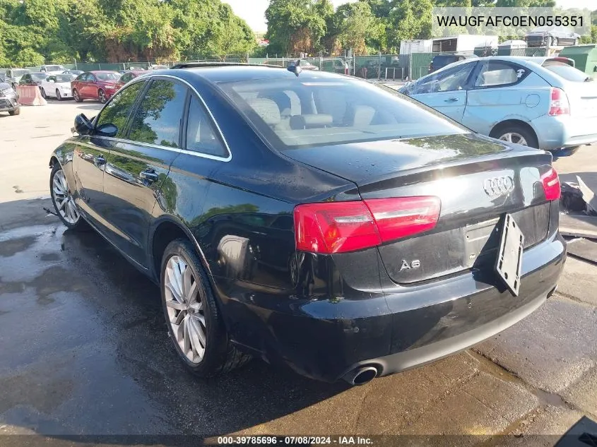 2014 Audi A6 2.0T Premium VIN: WAUGFAFC0EN055351 Lot: 39785696