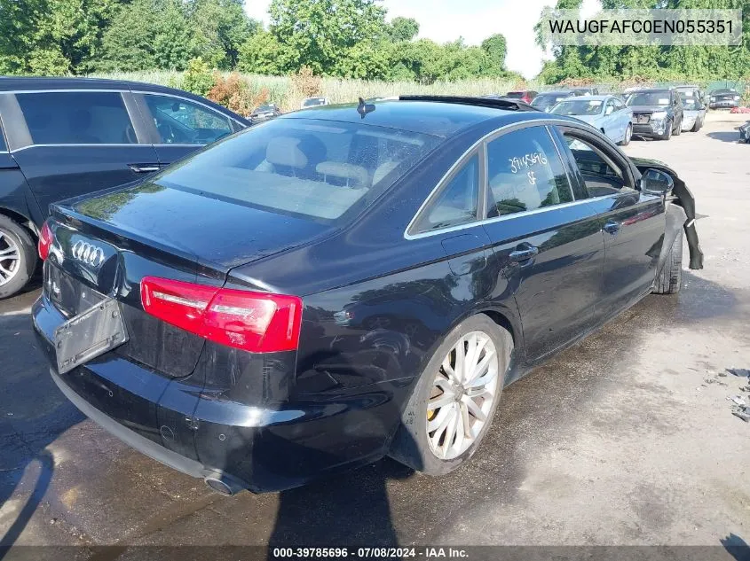 2014 Audi A6 2.0T Premium VIN: WAUGFAFC0EN055351 Lot: 39785696