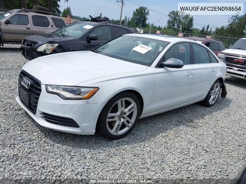 WAUGFAFC2EN098654 2014 Audi A6 2.0T Premium