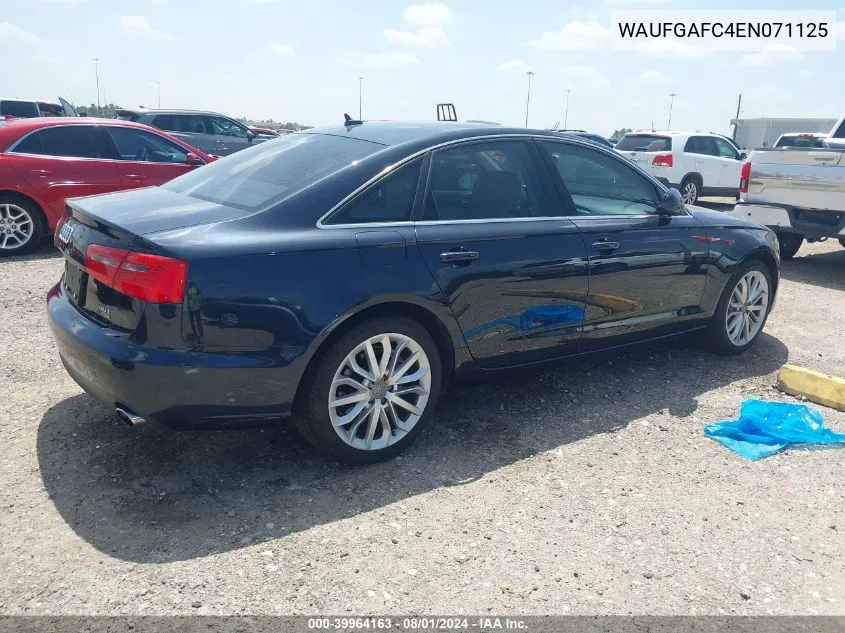 WAUFGAFC4EN071125 2014 Audi A6 3.0T Premium Plus