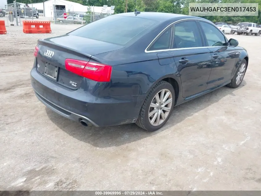 2014 Audi A6 3.0T Premium Plus VIN: WAUHGAFC3EN017453 Lot: 39969995