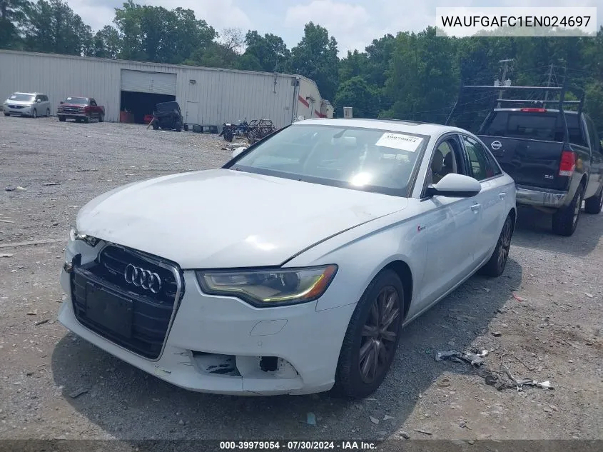 2014 Audi A6 3.0T Premium Plus VIN: WAUFGAFC1EN024697 Lot: 39979054