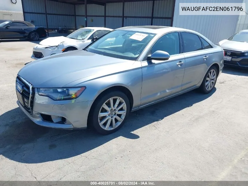 WAUGFAFC2EN061796 2014 Audi A6 2.0T Premium