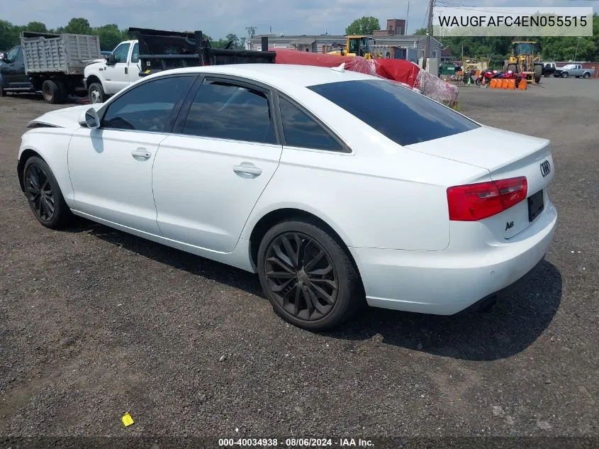 2014 Audi A6 2.0T Premium VIN: WAUGFAFC4EN055515 Lot: 40034938