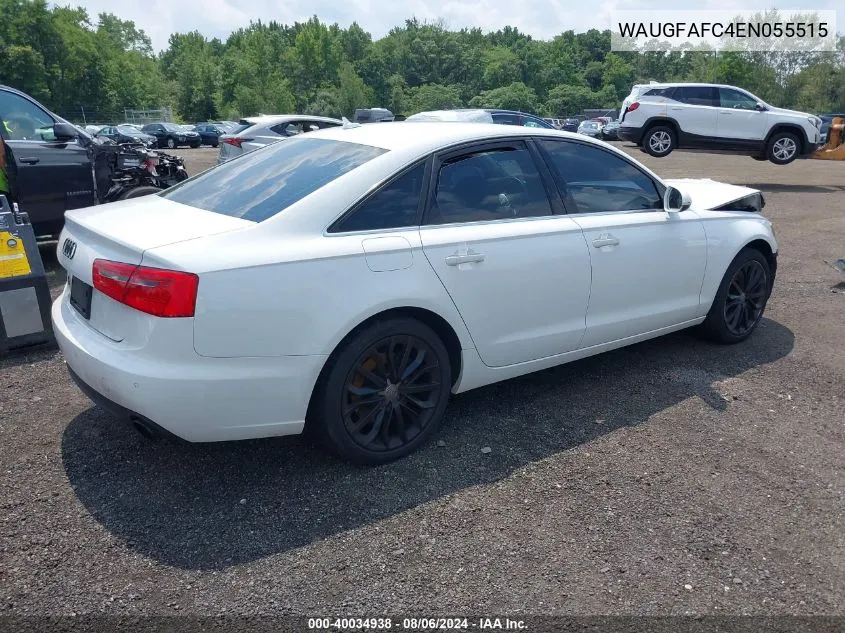 2014 Audi A6 2.0T Premium VIN: WAUGFAFC4EN055515 Lot: 40034938