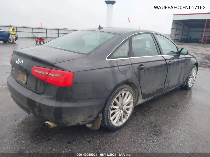 2014 Audi A6 2.0T Premium VIN: WAUFFAFC0EN017162 Lot: 40099024