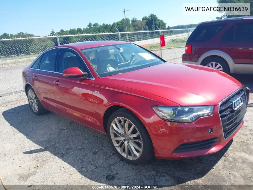 2014 Audi A6 3.0T Premium Plus VIN: WAUFGAFC3EN036639 Lot: 40140570