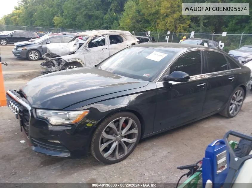 2014 Audi A6 2.0T Premium VIN: WAUGFAFC0EN095574 Lot: 40196008