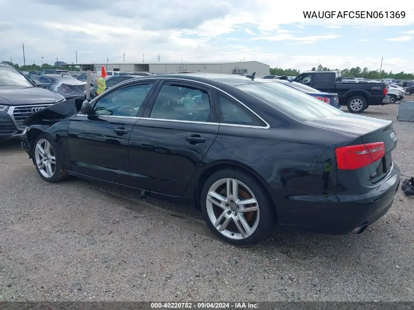 2014 Audi A6 2.0T Premium VIN: WAUGFAFC5EN061369 Lot: 40220752