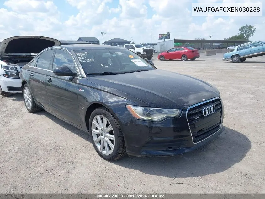 2014 Audi A6 3.0T Premium Plus VIN: WAUFGAFCXEN030238 Lot: 40320008