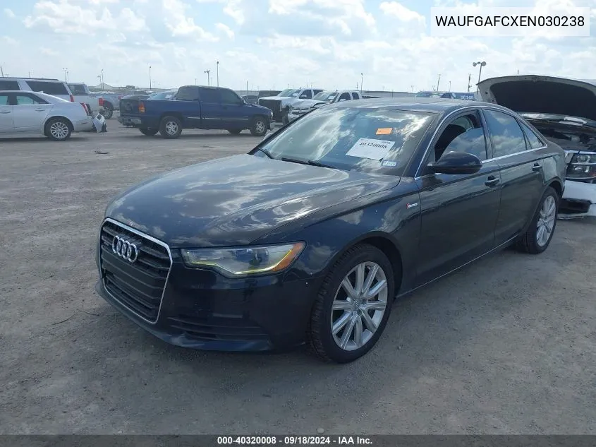 2014 Audi A6 3.0T Premium Plus VIN: WAUFGAFCXEN030238 Lot: 40320008