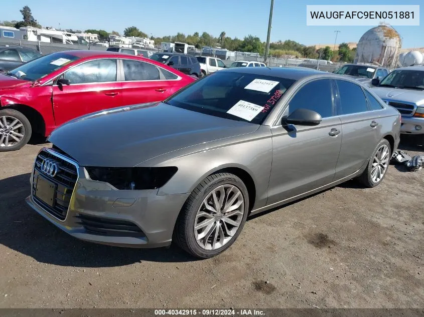 2014 Audi A6 2.0T Premium VIN: WAUGFAFC9EN051881 Lot: 40342915