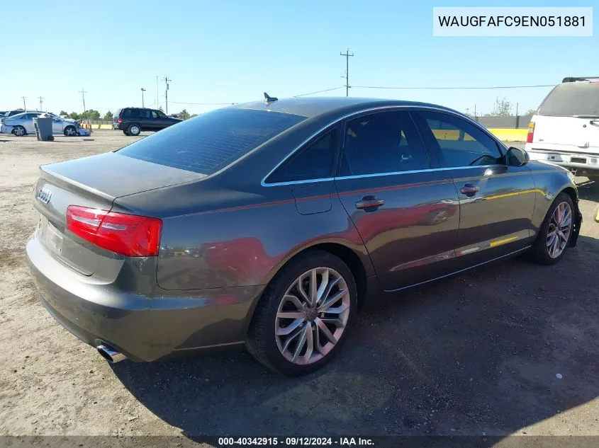 2014 Audi A6 2.0T Premium VIN: WAUGFAFC9EN051881 Lot: 40342915