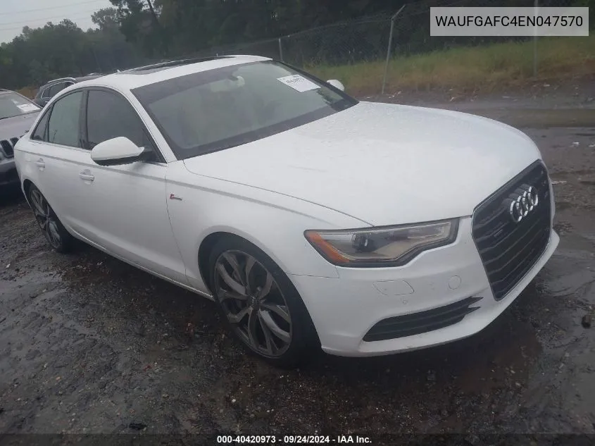 2014 Audi A6 3.0T Premium Plus VIN: WAUFGAFC4EN047570 Lot: 40420973