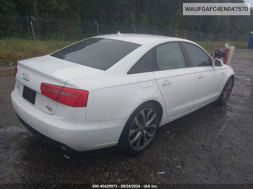 WAUFGAFC4EN047570 2014 Audi A6 3.0T Premium Plus